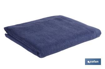 Set of 3 navy-blue bath towels with 580g/m2 | Marin range | Set of bath towels made of 100% cotton - Cofan