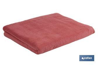 Conjunto de 3 toalhas de cor coral com 580 g/m2 | Gama Jamaica | Conjunto de toalhas 100% algodão - Cofan
