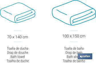 Conjunto de 2 toalhas de cor nature com 600 g/m2 | Gama Inspiración | Conjunto de toalhas 95% algodão e 5% linho  - Cofan