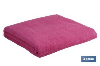 Juego de 3 toallas de color fucsia con 580 g/m2 | Gama Primavera | Set de toallas 100 % de algodón - Cofan