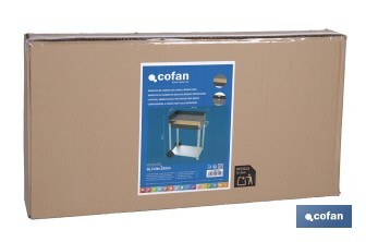 Barbacoa de carbón con ruedas | Parrilla regulable | Ladrillo refractario | Fácil de transportar y estable | Medidas: 56,7 x 36 x 83 cm - Cofan
