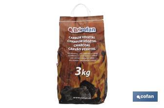 Charcoal bag with handles | Weight: 3kg | High performance - Cofan