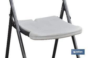 White folding bar stool | Suitable for indoor and outdoor use | Dimensions: 77 x 44 x 109cm  - Cofan