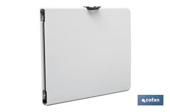 Mesa Plegable Rectangular con bloqueo de seguridad | Color: Blanco | Dos medidas a elegir - Cofan