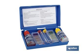 Kit con test de cloro y pH para piscinas | Medidor y analizador de agua - Cofan