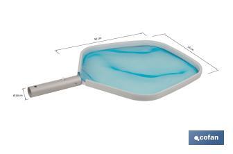 Recoge hojas de aluminio para piscinas | Ideal para limpiar la superficie de hojas e insectos - Cofan