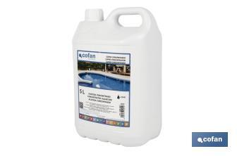 Algicida concentrado de 5 litros para piscinas | Prevención de algas y agua cristalina - Cofan