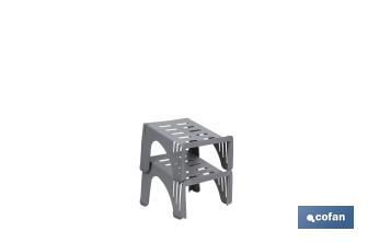 Organizador de zapatos en color gris | Pack de 4 sorportes apilables para maximizar el espacio - Cofan
