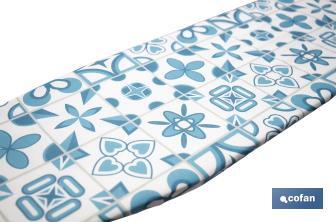 Tabla de planchar | 3 posiciones regulables | Compacta y ajustable | Patas antideslizantes | Medidas: 110 x 32 cm - Cofan
