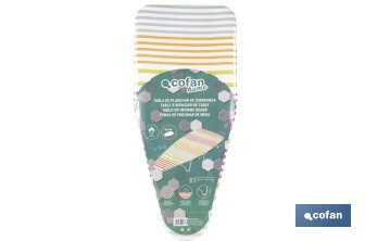 Tabla de planchar de sobremesa | Compacta y ligera | Ideal para viajes y espacios reducidos | Superficie de planchado: 74 x 33 cm - Cofan