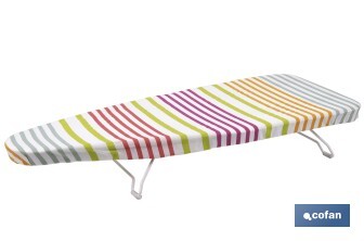 Tabla de planchar de sobremesa | Compacta y ligera | Ideal para viajes y espacios reducidos | Superficie de planchado: 74 x 33 cm - Cofan