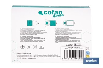 Funda acolchada para tabla de planchar | Tamaño universal | Estampado de triángulos verdes | Material: 100 % algodón | Refleja el vapor | Medidas: 140 x 60 cm - Cofan