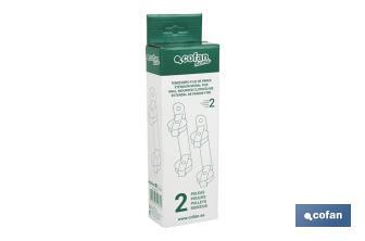 Estendal fixo de parede branco | Inclui duas peças com 2 ou 3 roldanas cada | Disponível em dois tamanhos - Cofan