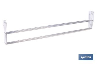 Tendedero de pared extensible en aluminio pulido | Medida: 100 cm | 5 Varillas con 5 metros de área de tendido | Ideal para Interiores y Exteriores - Cofan