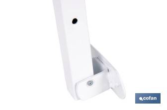 Tendedero de pared abatible | Con 2 soportes metálicos | Ancho de hasta 150 cm | Longitud: 50,5 cm | Incluye tornillos y tacos - Cofan