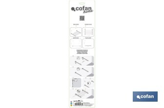 Tendedero de pared abatible | Con 2 soportes metálicos | Ancho de hasta 150 cm | Longitud: 50,5 cm | Incluye tornillos y tacos - Cofan