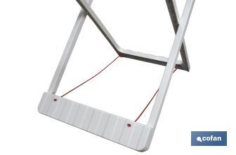 Tendedero de resina blanca con alas | 20 metros de tendido | Resistente a la Intemperie y UV - Cofan