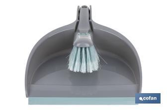 Cepillo con pala de limpieza | Borde de goma | Adecuado para el hogar, el coche, oficina | Disponible en varios colores - Cofan