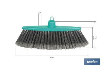 Cepillo de barrer plumado para pequeños espacios | Color: Verde agua - Cofan