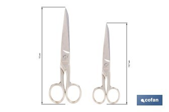 Tijeras de costura profesionales | Hojas de acero al carbono | Precisión y durabilidad en el corte de tejidos | Disponibles en diferentes medidas - Cofan