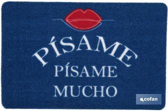 Felpudo entrada casa Písame | Adecuado para interior y exterior | Material resistente | Base antideslizante | Medidas: 40 x 60 cm - Cofan