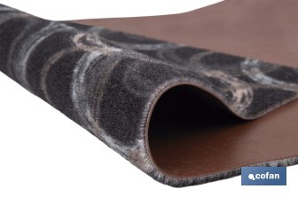 Felpudo de entrada con círculos | Material resistente | Base antideslizante | Adecuado para interior y exterior | Medidas: 50 x 70 cm - Cofan