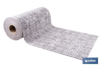 Rollo de alfombra vinílica para interior | Diseño Jaspeado en color gris marengo | Impermeable y de fácil limpieza - Cofan
