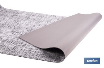 Rollo de alfombra vinílica para interior | Diseño Jaspeado en color gris marengo | Impermeable y de fácil limpieza - Cofan