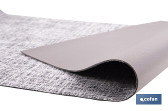 Rollo de alfombra vinílica para interior | Diseño Jaspeado en color gris marengo | Impermeable y de fácil limpieza - Cofan