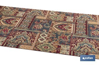 Rollo de alfombra vinílica para interior | Diseño con estampado de Oriente | Impermeable y de fácil limpieza - Cofan