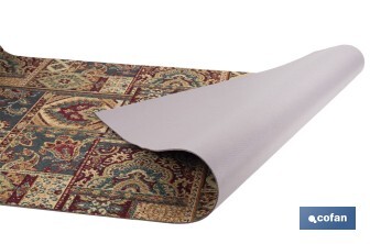Rollo de alfombra vinílica para interior | Diseño con estampado de Oriente | Impermeable y de fácil limpieza - Cofan