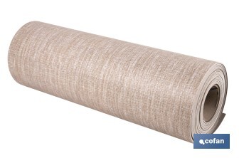 Rollo de alfombra vinílica semirrígida de impresión digital | Estampado jaspeado en beige | Resistente para suelos interiores y exteriores cubiertos - Cofan