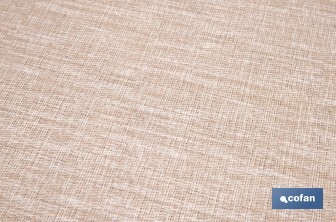 Rollo de alfombra vinílica semirrígida de impresión digital | Estampado jaspeado en beige | Resistente para suelos interiores y exteriores cubiertos - Cofan