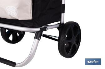 Carro de la compra plegable con 2 ruedas | Chasis de aluminio | Bolsa de 43 litros | Bolsillo para congelados | Disponible en varios colores - Cofan