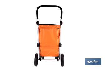 Carro de la compra plegable con 6 ruedas | Chasis de aluminio | Bolsa de 53 litros | Bolsillo para congelados | Mango ajustable | Disponible en varios colores - Cofan