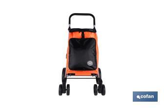Carro de la compra plegable con 6 ruedas | Chasis de aluminio | Bolsa de 53 litros | Bolsillo para congelados | Mango ajustable | Disponible en varios colores - Cofan