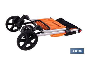 Carro de la compra plegable con 6 ruedas | Chasis de aluminio | Bolsa de 53 litros | Bolsillo para congelados | Mango ajustable | Disponible en varios colores - Cofan