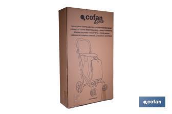 Carro de la compra plegable con 6 ruedas | Chasis de aluminio | Bolsa de 53 litros | Bolsillo para congelados | Mango ajustable | Disponible en varios colores - Cofan