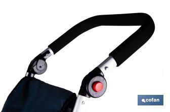 Carro de la compra plegable con 6 ruedas | Chasis de aluminio | Bolsa de 53 litros | Bolsillo para congelados | Mango ajustable | Disponible en varios colores - Cofan