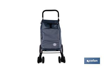 Carro de la compra plegable con 6 ruedas | Chasis de aluminio | Bolsa de 53 litros | Bolsillo para congelados | Mango ajustable | Disponible en varios colores - Cofan