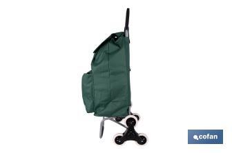 Carro de la compra con 6 ruedas | Diseño plegable | Sube escaleras | Bolsa de 42 litros | Bolsillo para congelados | Disponible en varios colores - Cofan