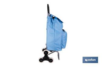 Carro de la compra con 6 ruedas | Diseño plegable | Sube escaleras | Bolsa de 42 litros | Bolsillo para congelados | Disponible en varios colores - Cofan
