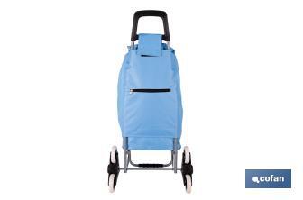 Carro de la compra con 6 ruedas | Diseño plegable | Sube escaleras | Bolsa de 42 litros | Bolsillo para congelados | Disponible en varios colores - Cofan