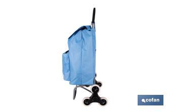 Carro de la compra con 6 ruedas | Diseño plegable | Sube escaleras | Bolsa de 42 litros | Bolsillo para congelados | Disponible en varios colores - Cofan