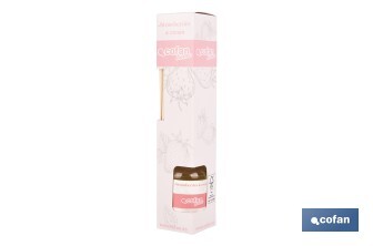 Ambientador de varillas | Aroma a fresas y nata | Difusor con varillas de ratán - Cofan