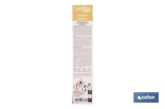 Ambientador de varillas | Aroma Malibú tropical | Difusor con varillas de ratán - Cofan