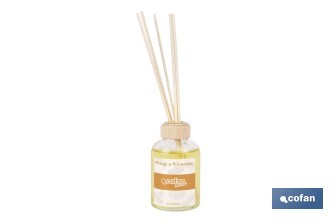 Ambientador de varillas | Aroma a naranja y canela | Difusor con varillas de ratán - Cofan