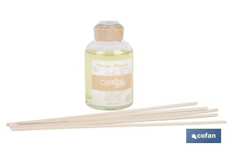Ambientador de varillas | Aroma a azahar | Difusor con varillas de ratán - Cofan