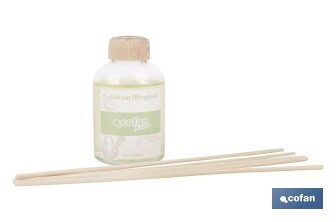 Ambientador de varillas | Aroma a bergamota calabrese | Difusor con varillas de ratán - Cofan