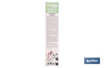 Ambientador de varillas | Aroma a bergamota calabrese | Difusor con varillas de ratán - Cofan